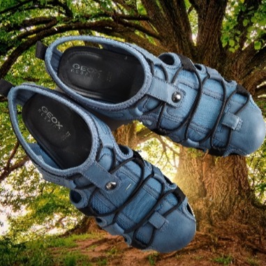 Damen Schuche Sandalen von GEOX respira Trekkingsandalen Gr. 38 blau