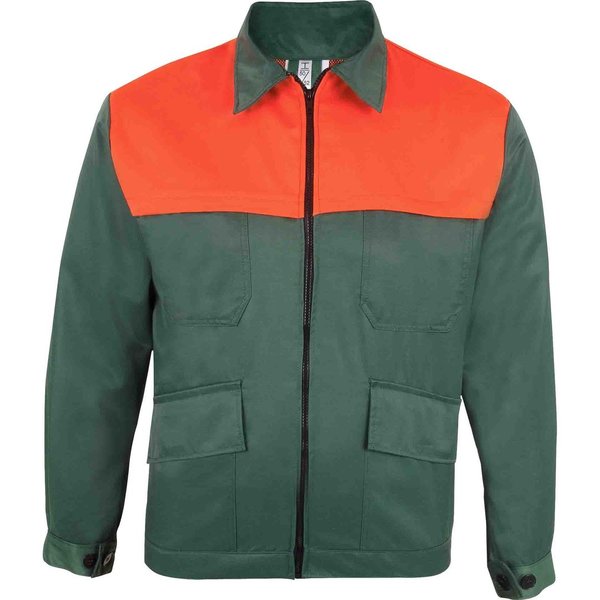 Schnittschutz Jacken Forster Jacke grün orange Gartenbau Arbeitsjacke
