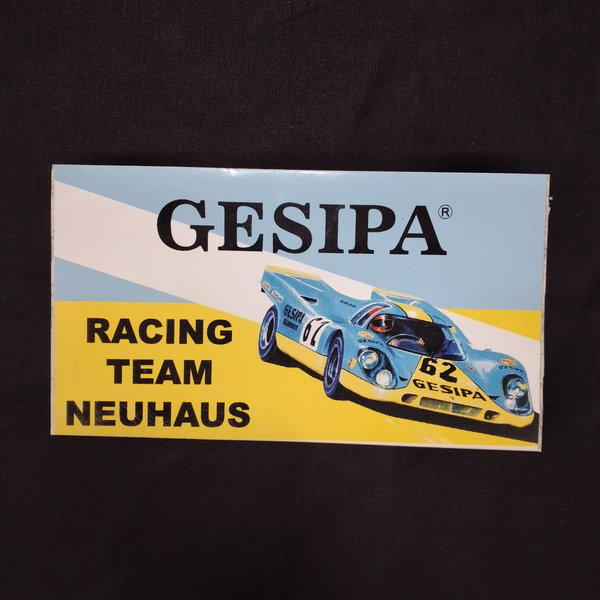 Aufkleber hellblau gelber Gesipa Porsche 917 Racing Team Neuhaus