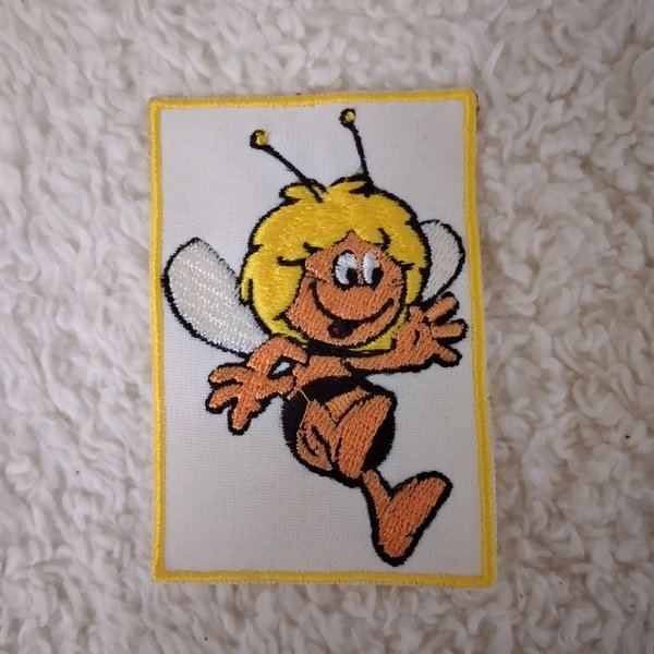 Aufnäher Bine Maja die lustige schwarz-gelbe Biene aus dem Fernseher als Applikation für Kinder