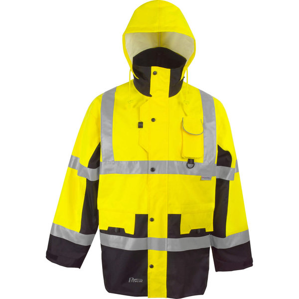 Warnschutz-Parka 5 in 1 Winterjacke Arbeitsjacke Neon Gelb